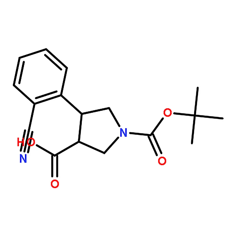 RHAWN (3R,4S)-rel-1-(tert-Butoxycarbonyl)-4-(2-cyanophenyl)pyrrolidine-3-carboxylic acid