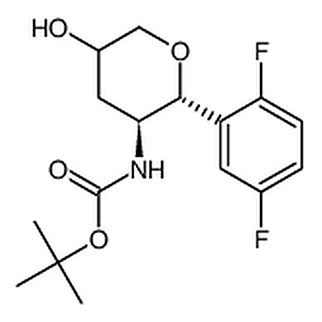 RHAWN tert-Butyl ((2R,3S)-2-(2,5-difluorophenyl)-5-hydroxytetrahydro-2H-pyran-3-yl)carbamate