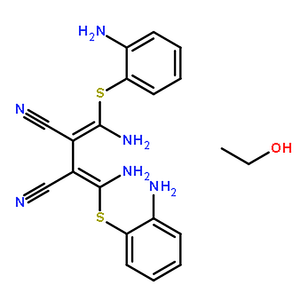RHAWN (2Z,3Z)-2,3-bis[amino-(2-aminophenyl)sulfanylmethylidene]butanedinitrile,ethanol
