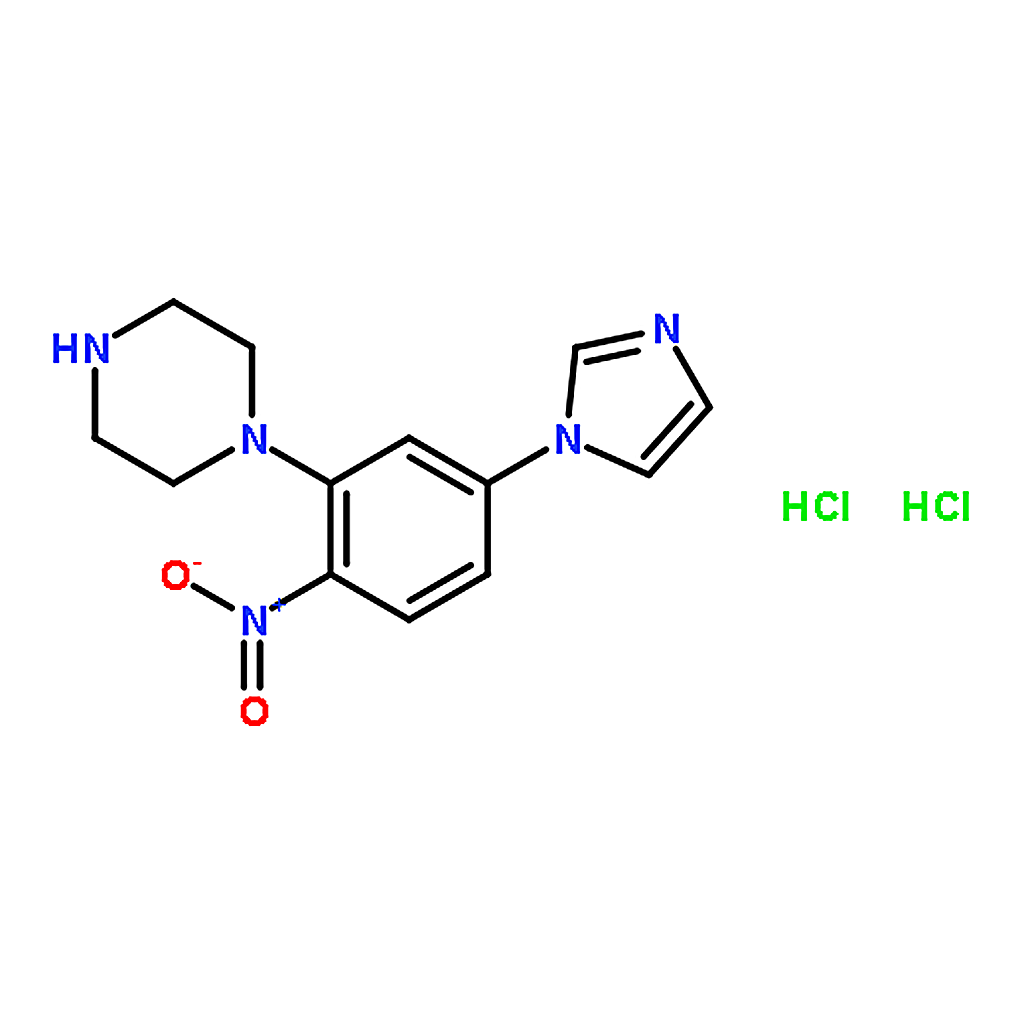 RHAWN 1-(5-(1H-Imidazol-1-yl)-2-nitrophenyl)piperazine dihydrochloride