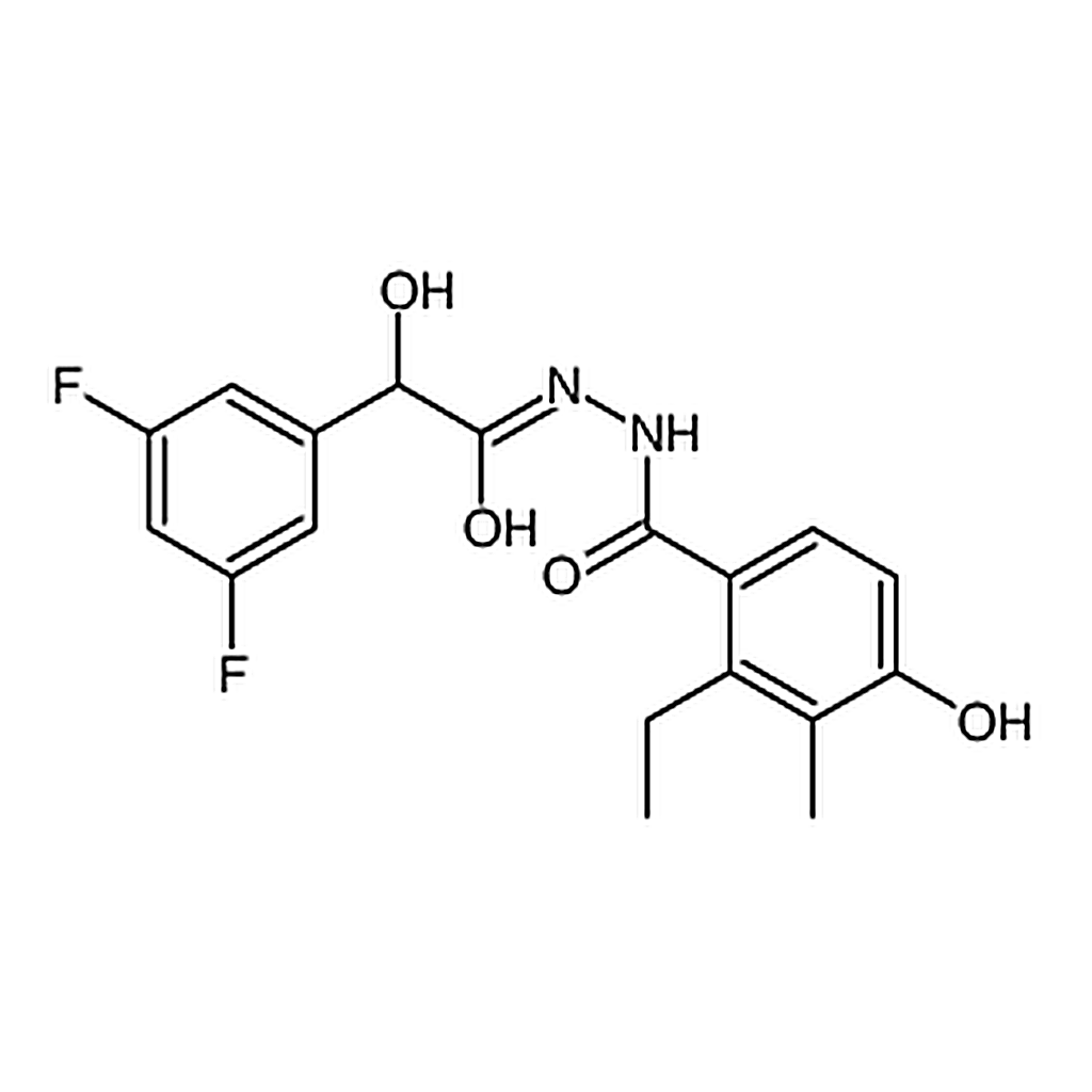 RHAWN N'-(2-(3,5-difluorophenyl)-2-hydroxyacetyl)-2-ethyl-4-hydroxy-3-methylbenzohydrazide