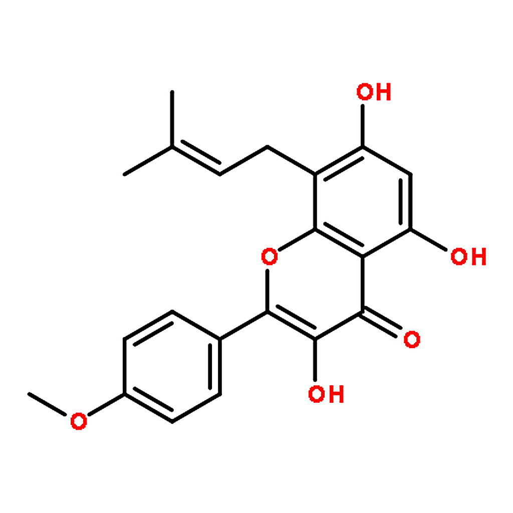 RHAWN 3,5,7-trihydroxy-2-(4-methoxyphenyl)-8-(3-methylbut-2-enyl)chromen-4-one