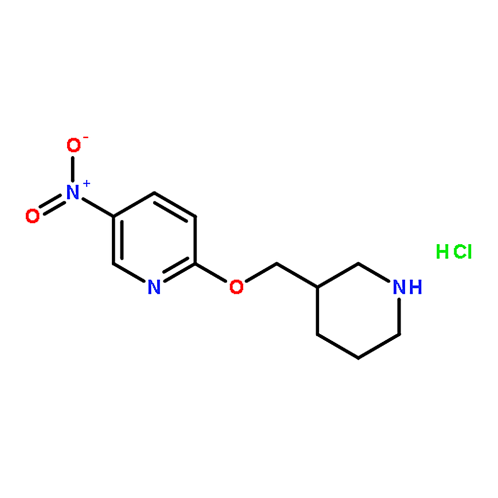 RHAWN 5-Nitro-2-(piperidin-3-ylmethoxy)-pyridinehydrochloride