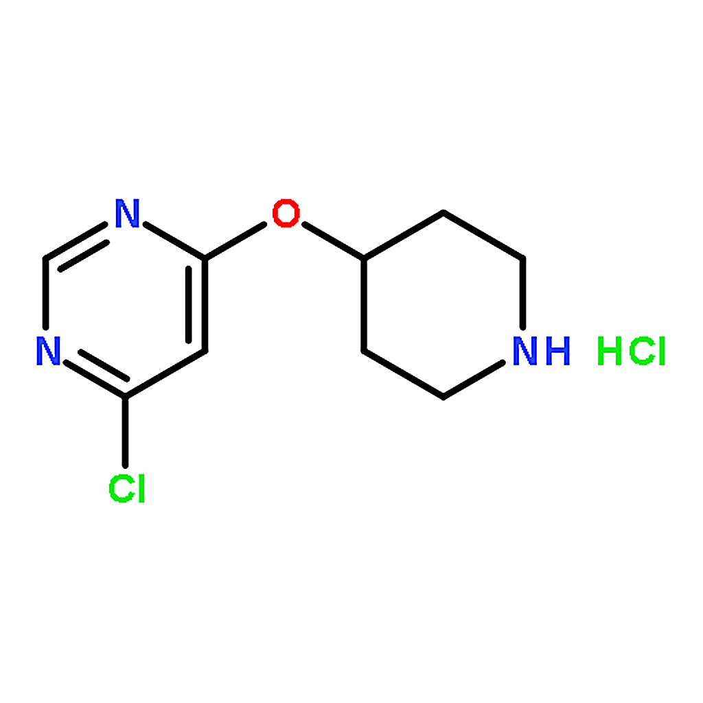 RHAWN 4-Chloro-6-(piperidin-4-yloxy)-pyrimidinehydrochloride