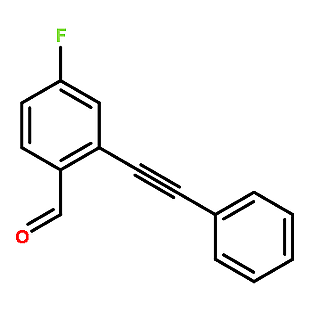RHAWN 4-Fluoro-2-(phenylethynyl)benzaldehyde