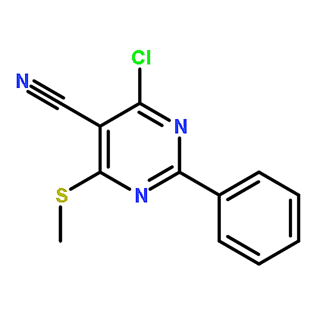 RHAWN 4-Chloro-6-(methylthio)-2-phenylpyrimidine-5-carbonitrile