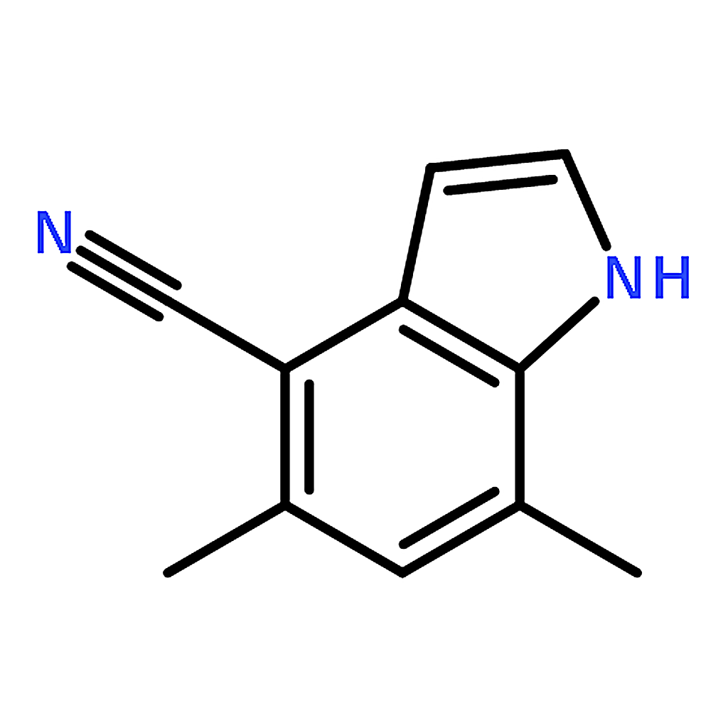 RHAWN 5,7-Dimethyl-1H-indole-4-carbonitrile