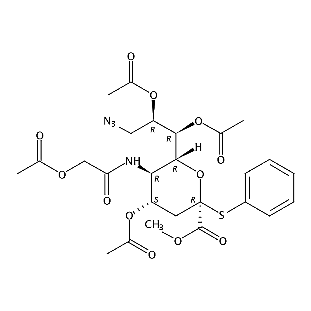 RHAWN Methyl (Phenyl 5-Acetoxyacetamido-4,7,8-tri-O-acetyl-9-azido-3,5,9-trideoxy-2-thio-D-glycero
