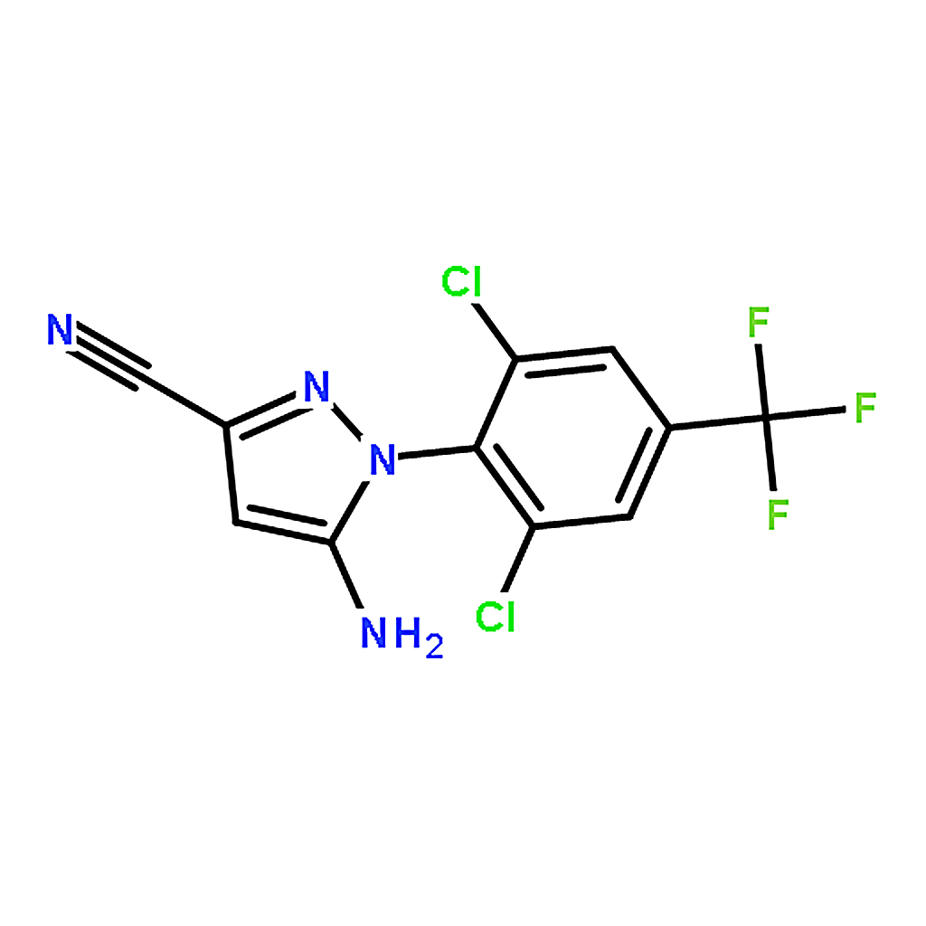 RHAWN 5-Amino-3-cyano-1-(2,6-dichloro-4-trifluoromethylphenyl)pyrazole