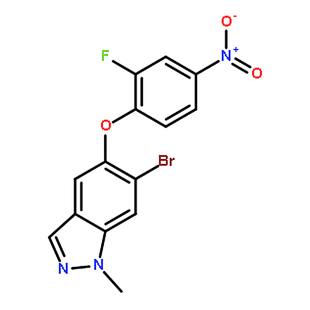 RHAWN 6-BROMO-5-(2-FLUORO-4-NITROPHENOXY)-1-METHYL-1H-INDAZOLE