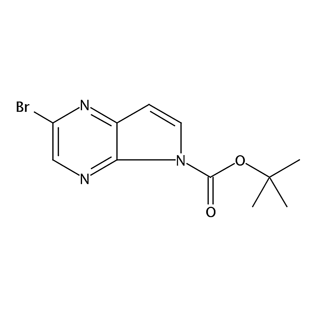 RHAWN tert-Butyl 2-bromo-5H-pyrrolo[2,3-b]pyrazine-5-carboxylate