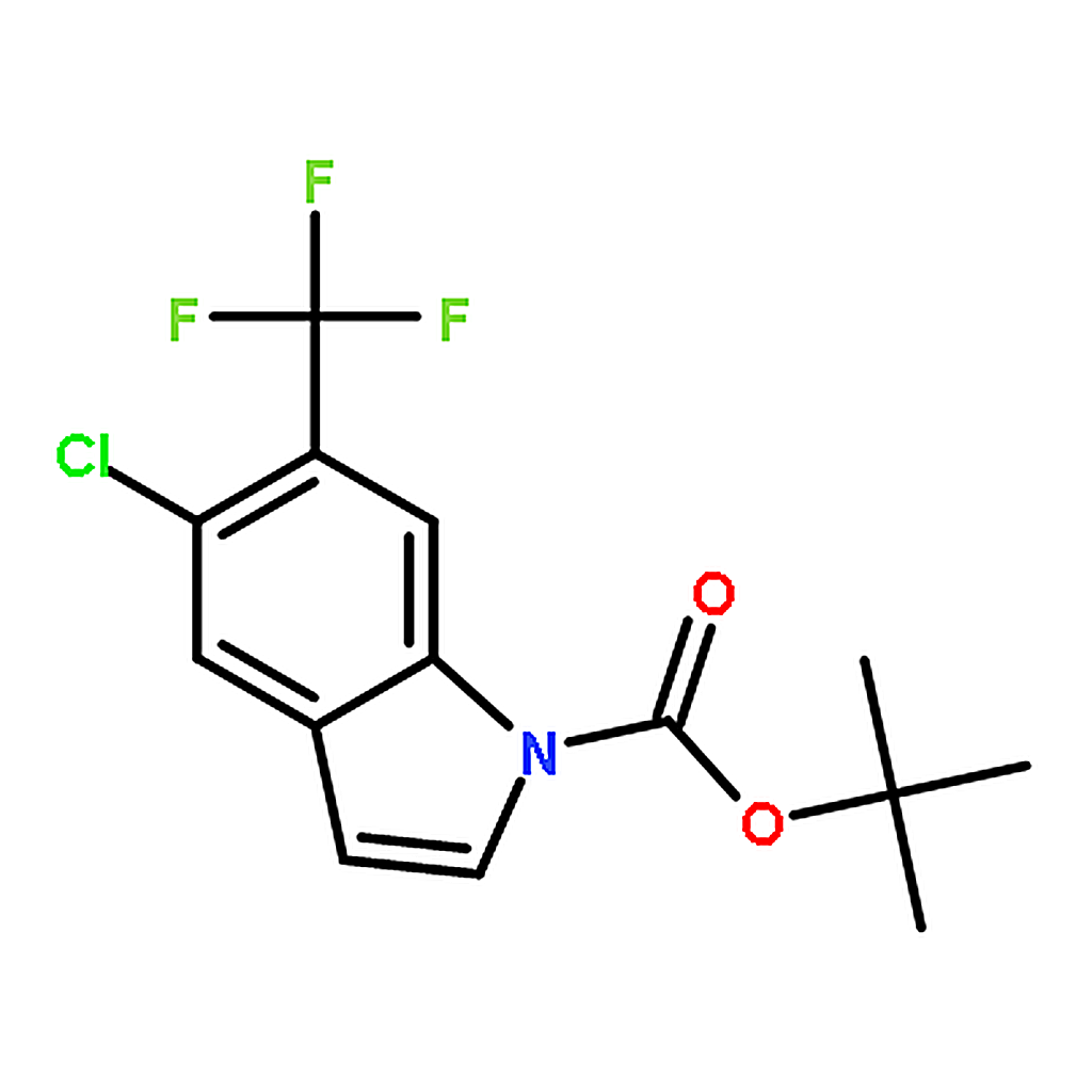RHAWN tert-Butyl 5-chloro-6-(trifluoromethyl)-1H-indole-1-carboxylate