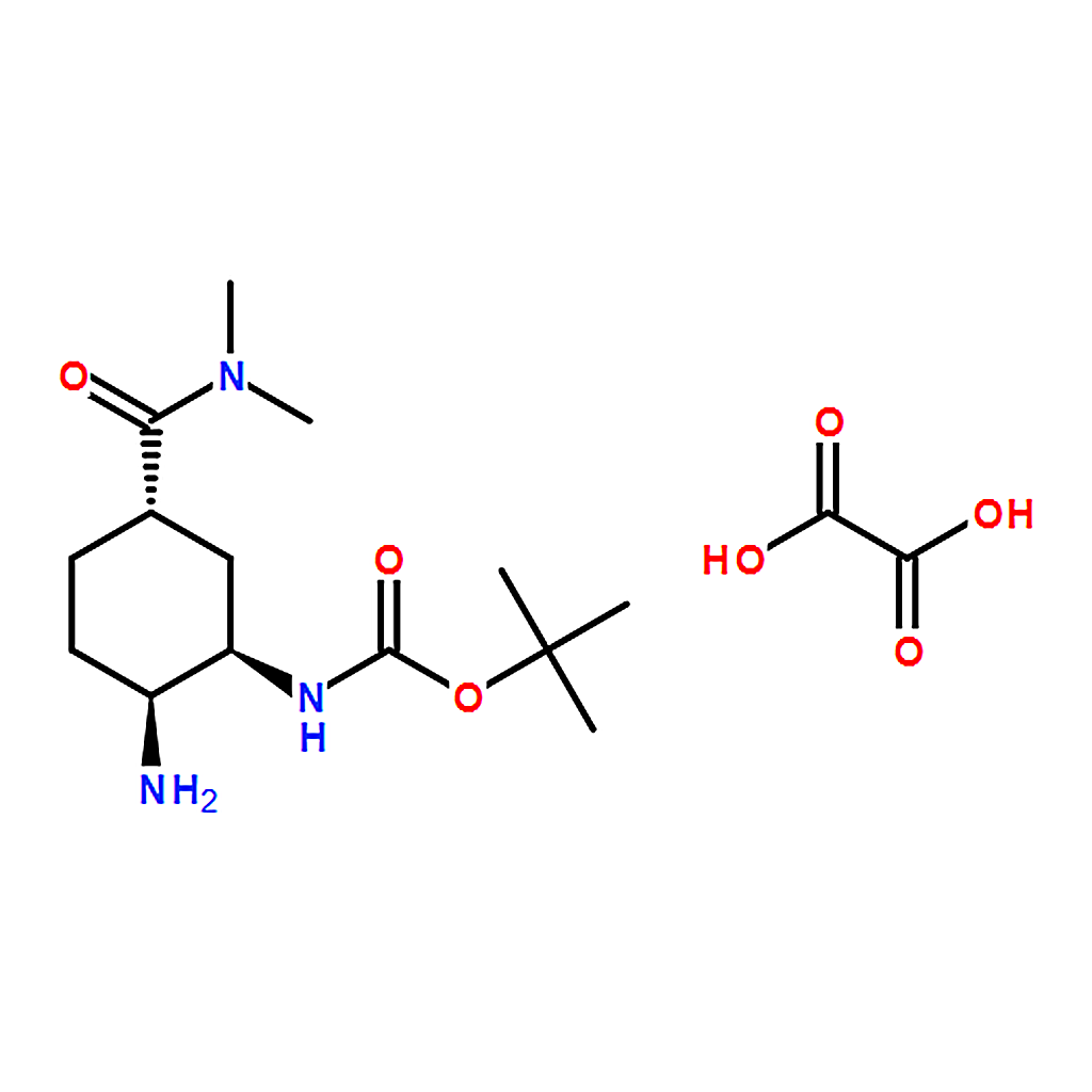 RHAWN tert-Butyl [(1R,2S,5S)-2-amino-5-[(dimethylamino)carbonyl]cyclohexyl]carbamate oxalate