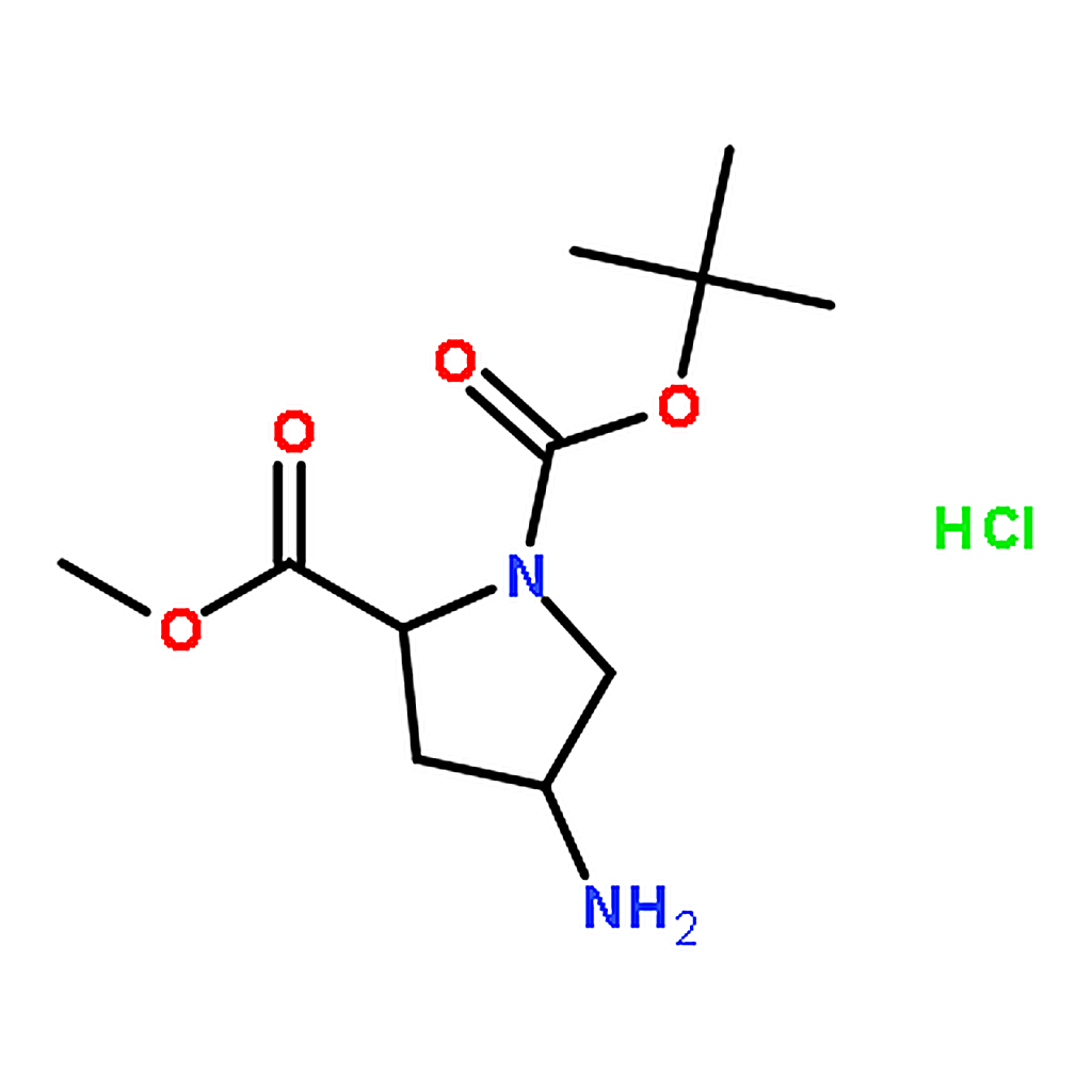 RHAWN (2R,4R)-1-tert-Butyl 2-methyl 4-aminopyrrolidine-1,2-dicarboxylate hydrochloride