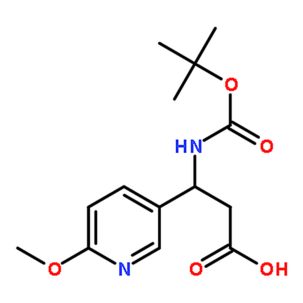RHAWN (S)-3-((tert-Butoxycarbonyl)amino)-3-(6-methoxypyridin-3-yl)propanoic acid