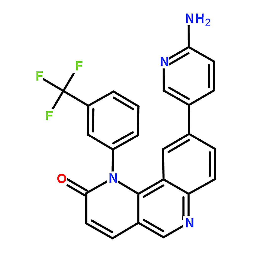 RHAWN 9-(6-aminopyridin-3-yl)-1-[3-(trifluoromethyl)phenyl]benzo[h][1,6]naphthyridin-2-one