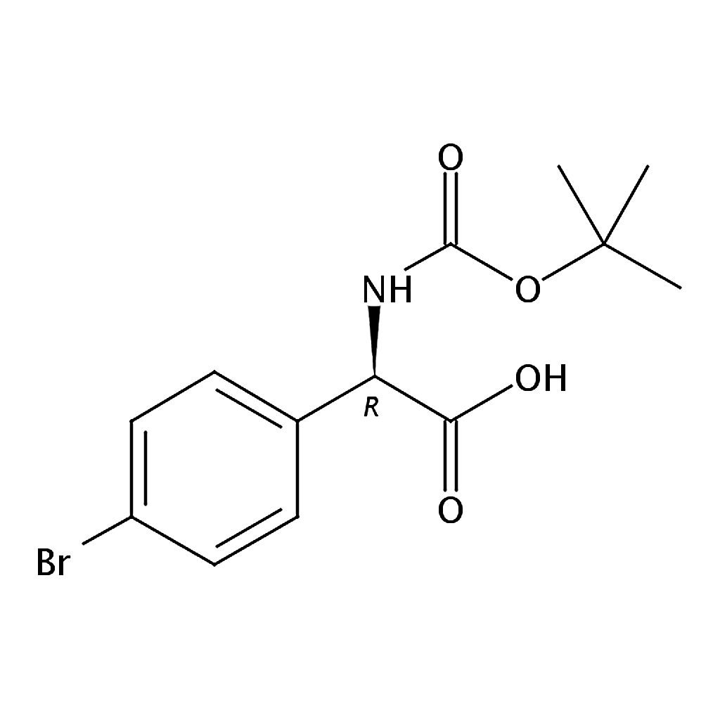 RHAWN (R)-2-(4-Bromophenyl)-2-((tert-butoxycarbonyl)amino)acetic acid
