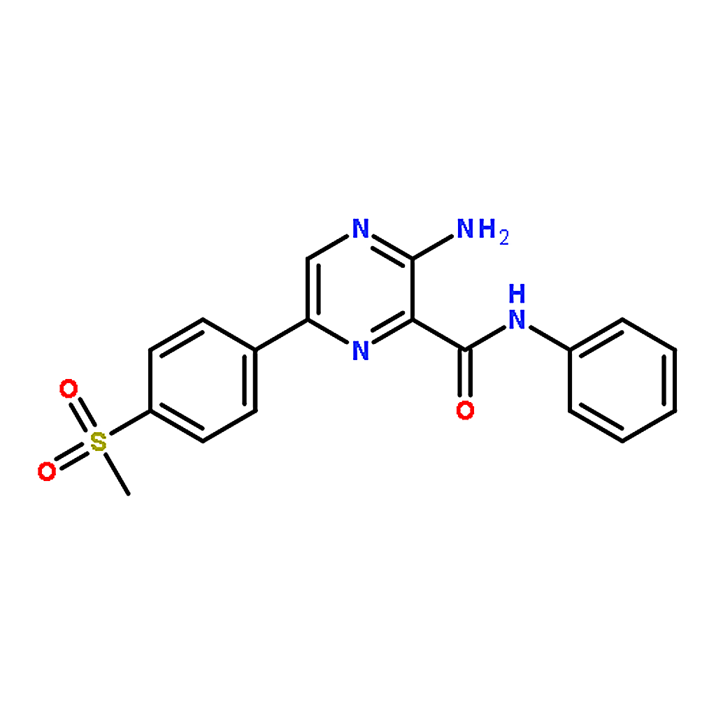 RHAWN 3-Amino-6-[4-(methylsulfonyl)phenyl]-N-phenyl-2-pyrazinecarboxamide