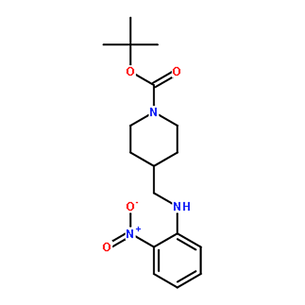 RHAWN tert-Butyl 4-(((2-nitrophenyl)amino)methyl)piperidine-1-carboxylate