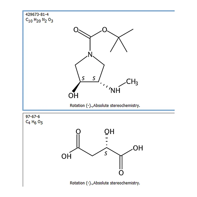 RHAWN (3S,4S)-Tert-Butyl 3-Hydroxy-4-(Methylamino)Pyrrolidine-1-Carboxylate (S)-2-Hydroxysuccinate