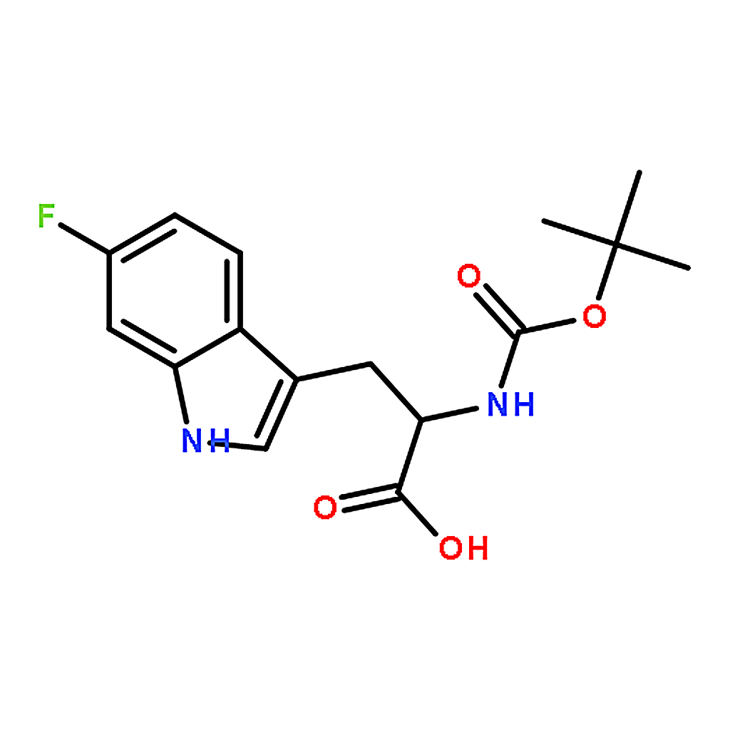 RHAWN (S)-2-((tert-Butoxycarbonyl)amino)-3-(6-fluoro-1H-indol-3-yl)propanoic acid
