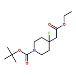 RHAWN tert-Butyl4-(2-ethoxy-2-oxoethyl)-4-fluoropiperidine-1-carboxylate