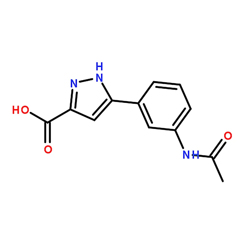 RHAWN 5-(3-Acetamidophenyl)-1H-pyrazole-3-carboxylic acid