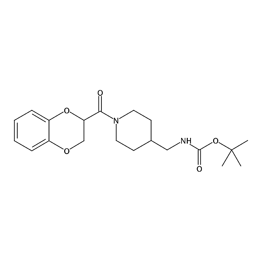RHAWN tert-Butyl ((1-(2,3-dihydrobenzo[b][1,4]dioxine-2-carbonyl)piperidin-4-yl)methyl)carbamate