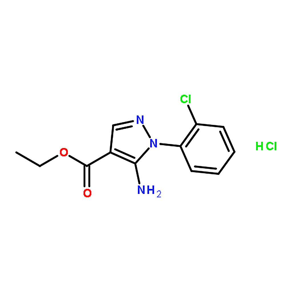 RHAWN Ethyl 5-amino-1-(2-chlorophenyl)-1H-pyrazole-4-carboxylate hydrochloride