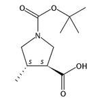 RHAWN (3R,4R)-rel-1-(tert-Butoxycarbonyl)-4-methylpyrrolidine-3-carboxylic acid