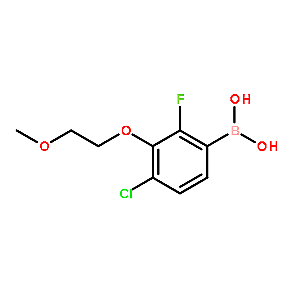 RHAWN (4-Chloro-2-fluoro-3-(2-methoxyethoxy)phenyl)boronic acid