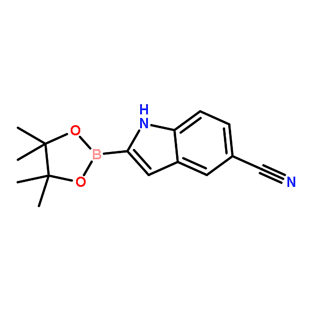 RHAWN 2-(4,4,5,5-Tetramethyl-1,3,2-dioxaborolan-2-yl)-1H-indole-5-carbonitrile
