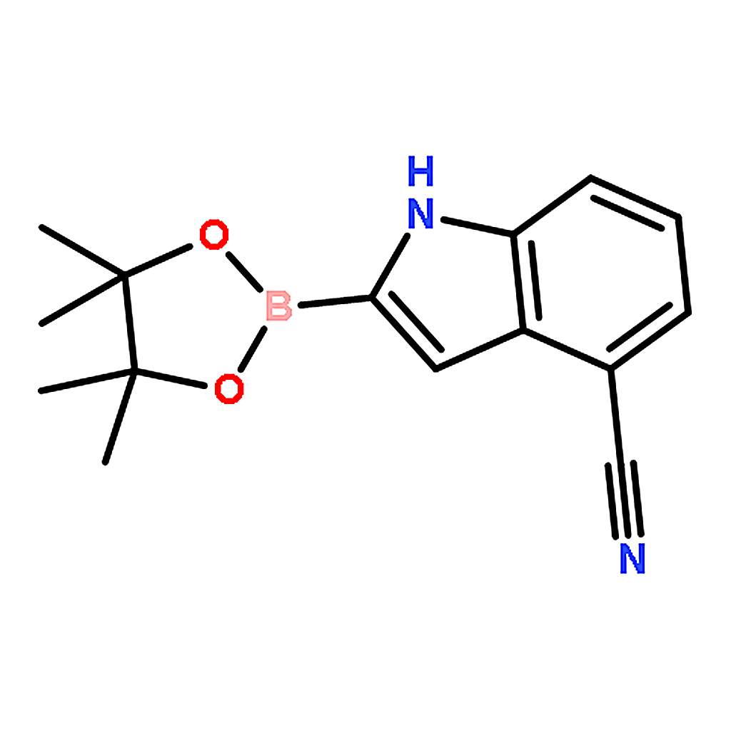 RHAWN 2-(4,4,5,5-Tetramethyl-1,3,2-dioxaborolan-2-yl)-1H-indole-4-carbonitrile
