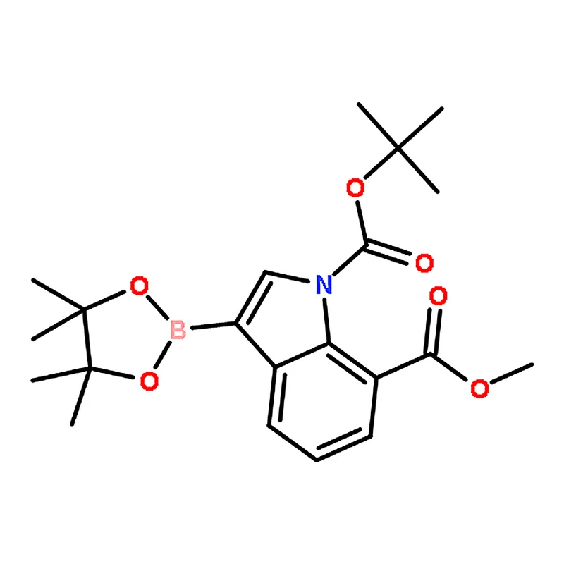 RHAWN 1-tert-Butyl 7-methyl 3-(4,4,5,5-tetramethyl-1,3,2-dioxaborolan-2-yl)-1H-indole-1,7-dicarbox