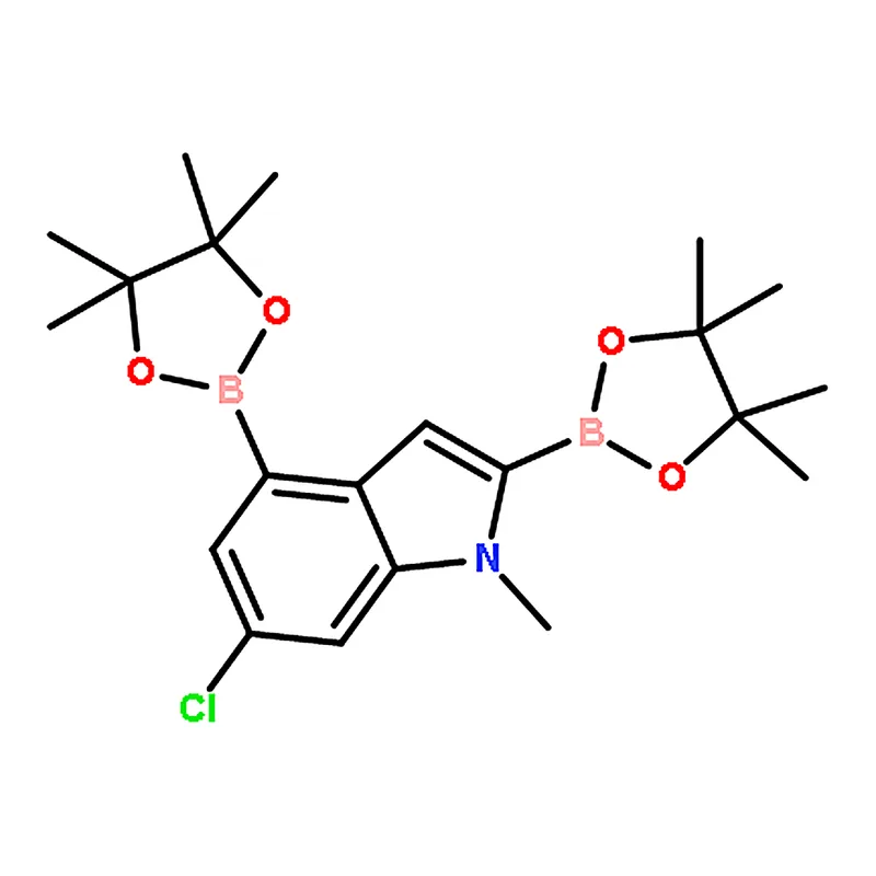 RHAWN 6-Chloro-1-methyl-2,4-bis(4,4,5,5-tetramethyl-1,3,2-dioxaborolan-2-yl)-1H-indole