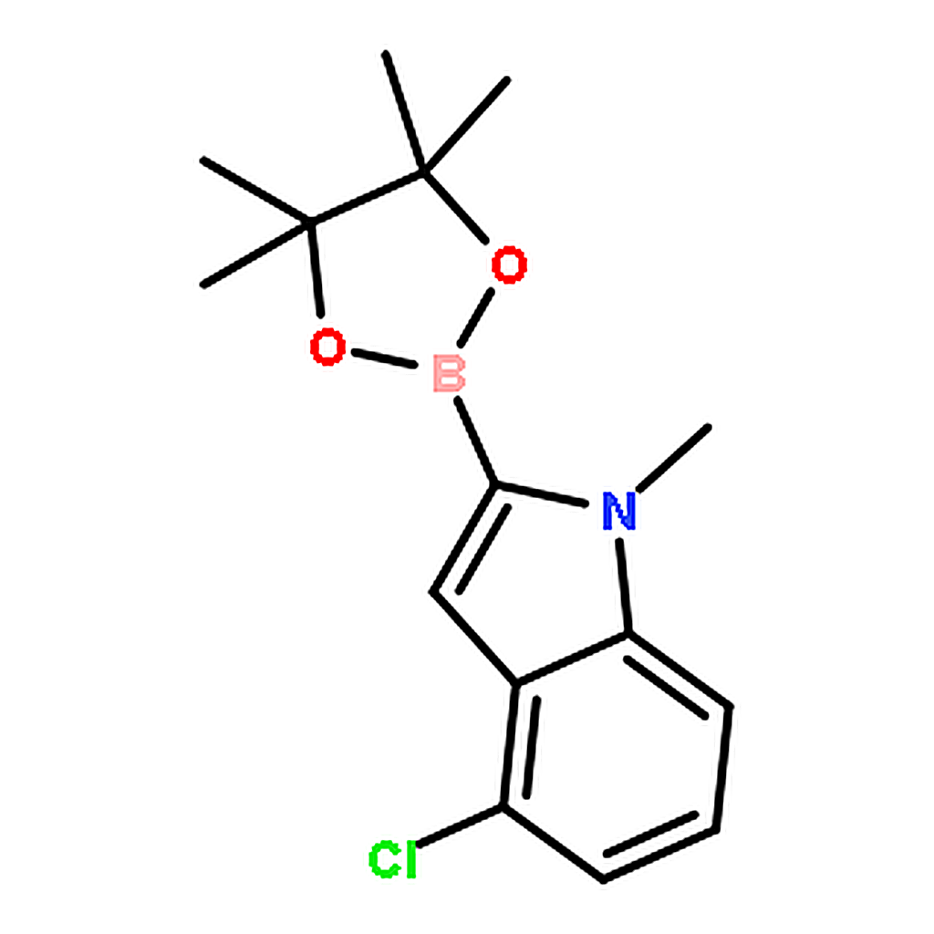 RHAWN 4-Chloro-1-methyl-2-(4,4,5,5-tetramethyl-1,3,2-dioxaborolan-2-yl)-1H-indole