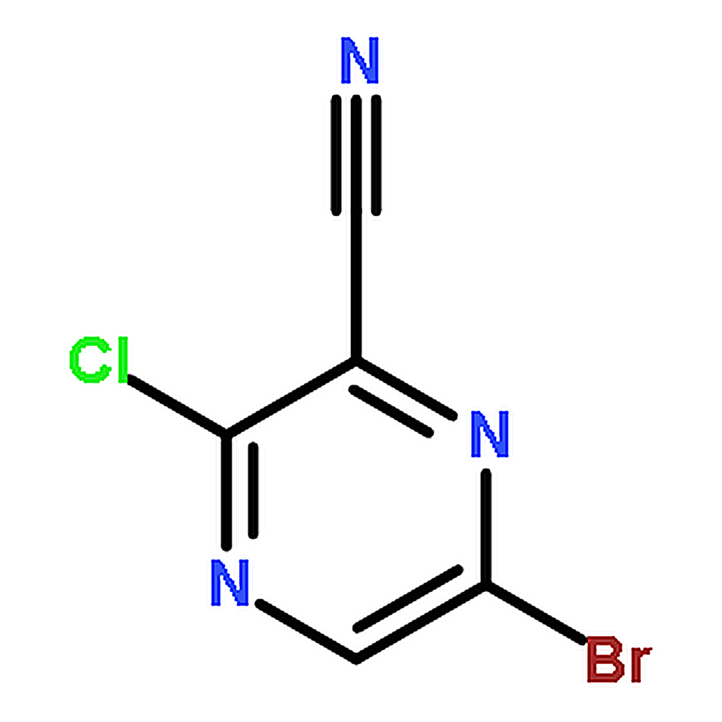 RHAWN 6-Bromo-3-chloropyrazine-2-carbonitrile