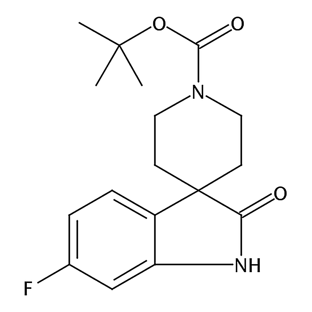 RHAWN tert-Butyl 6-fluoro-2-oxospiro[indoline-3,4'-piperidine]-1'-carboxylate