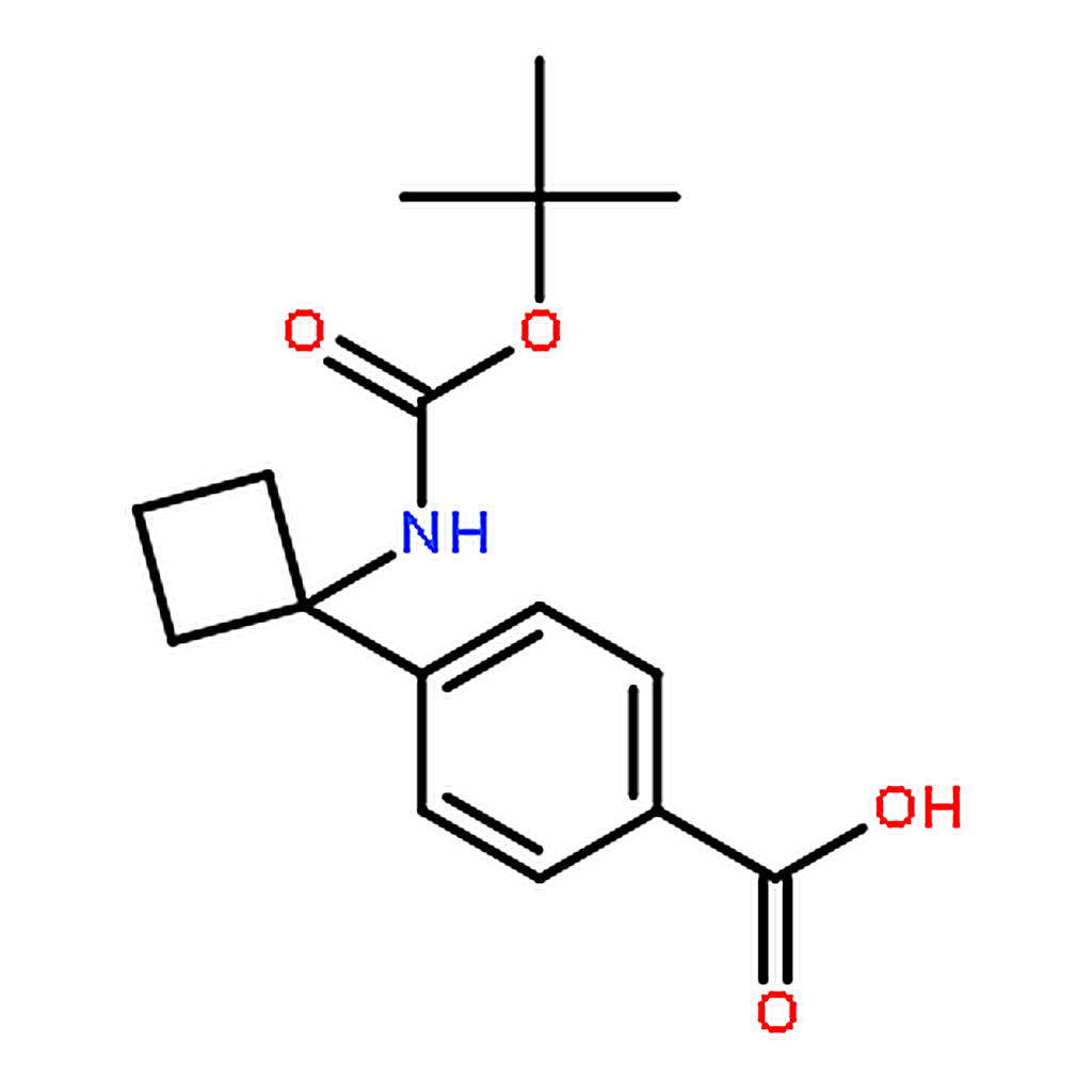 RHAWN 4-(1-((tert-Butoxycarbonyl)amino)cyclobutyl)benzoic acid