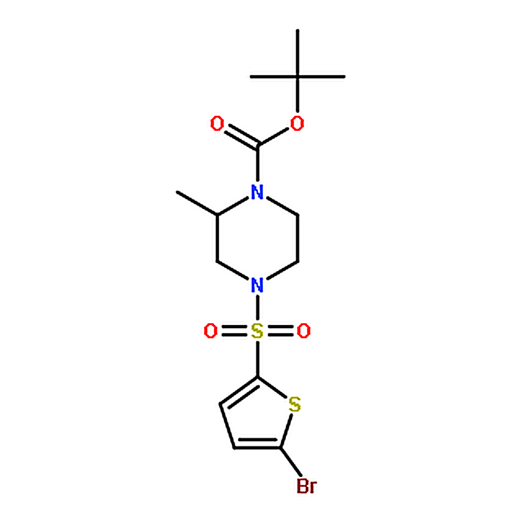 RHAWN 4-(5-Bromo-thiophene-2-sulfonyl)-2-methyl-piperazine-1-carboxylicacidtert-butylester