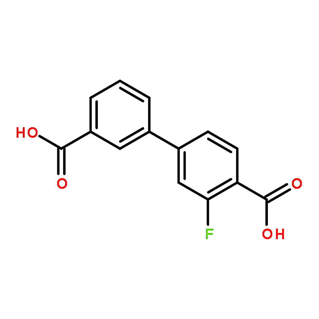 RHAWN 3'-Fluoro-[1，1'-biphenyl]-3，4'-dicarboxylic acid