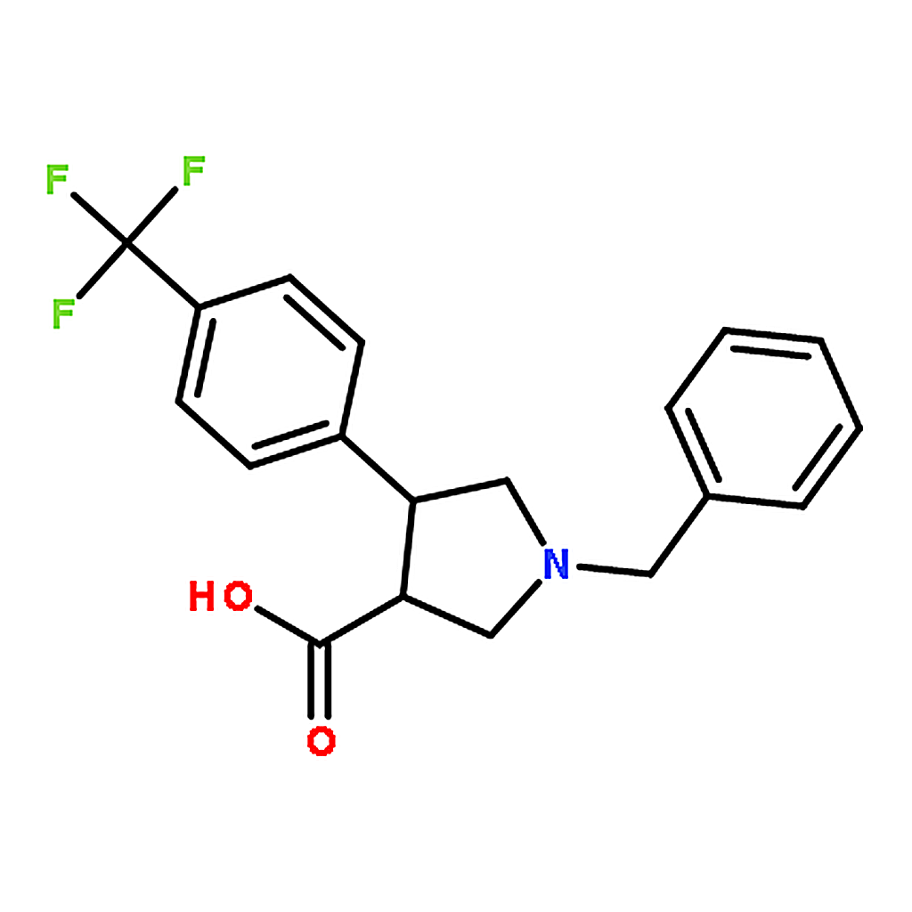 RHAWN trans-1-Benzyl-4-(4-(trifluoromethyl)phenyl)pyrrolidine-3-carboxylic acid