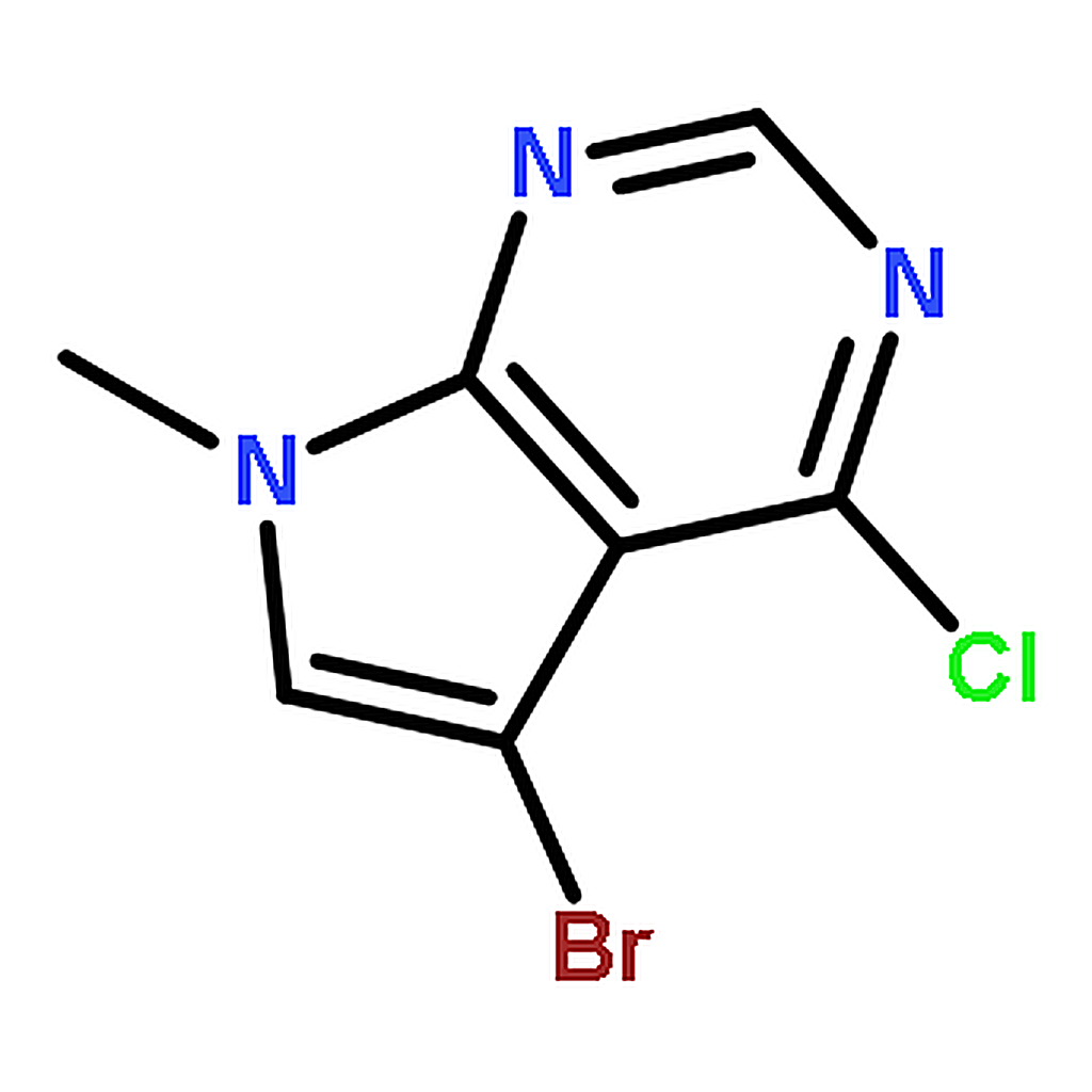 RHAWN 5-Bromo-4-chloro-7-methyl-7H-pyrrolo[2,3-d]pyrimidine