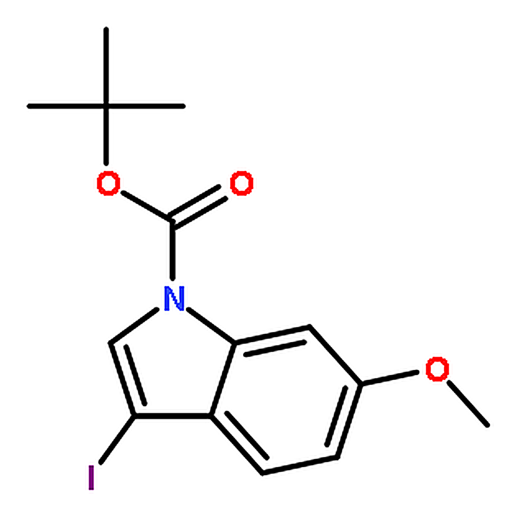 RHAWN tert-Butyl 3-iodo-6-methoxy-1H-indole-1-carboxylate