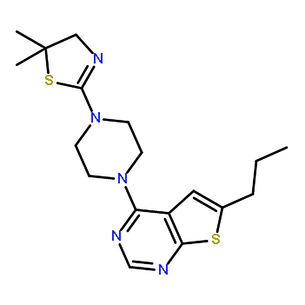 RHAWN 4-(4-(5,5-Dimethyl-4,5-dihydrothiazol-2-yl)piperazin-1-yl)-6-propylthieno[2,3-d]pyrimidine
