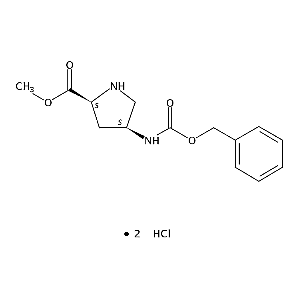 RHAWN (2S,4S)-Methyl 4-(((benzyloxy)carbonyl)amino)pyrrolidine-2-carboxylate dihydrochloride