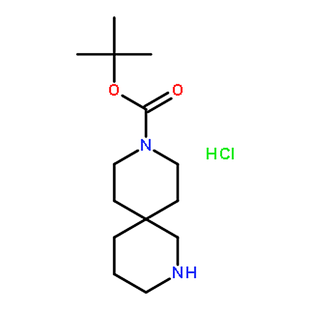 RHAWN tert-Butyl 2,9-diazaspiro[5.5]undecane-9-carboxylate hydrochloride