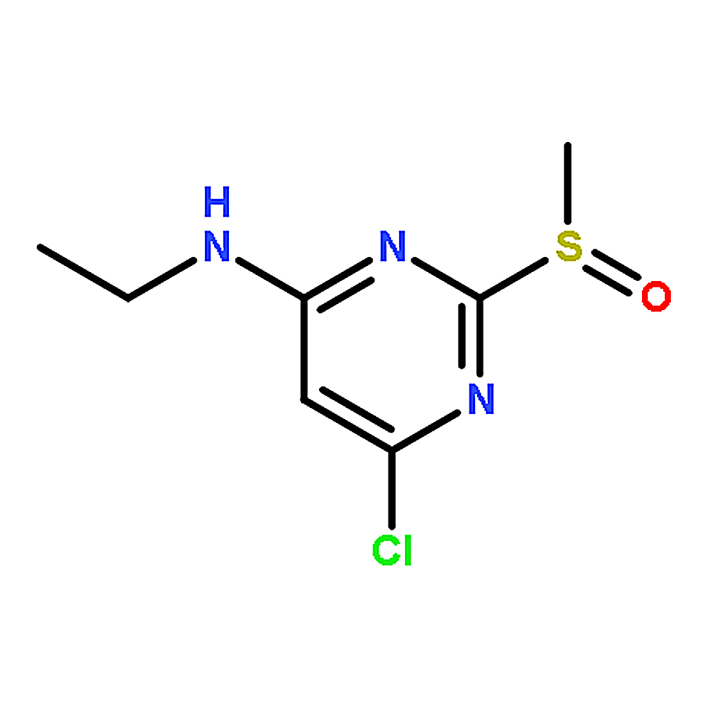 RHAWN (6-Chloro-2-methanesulfinyl-pyrimidin-4-yl)-ethyl-amine