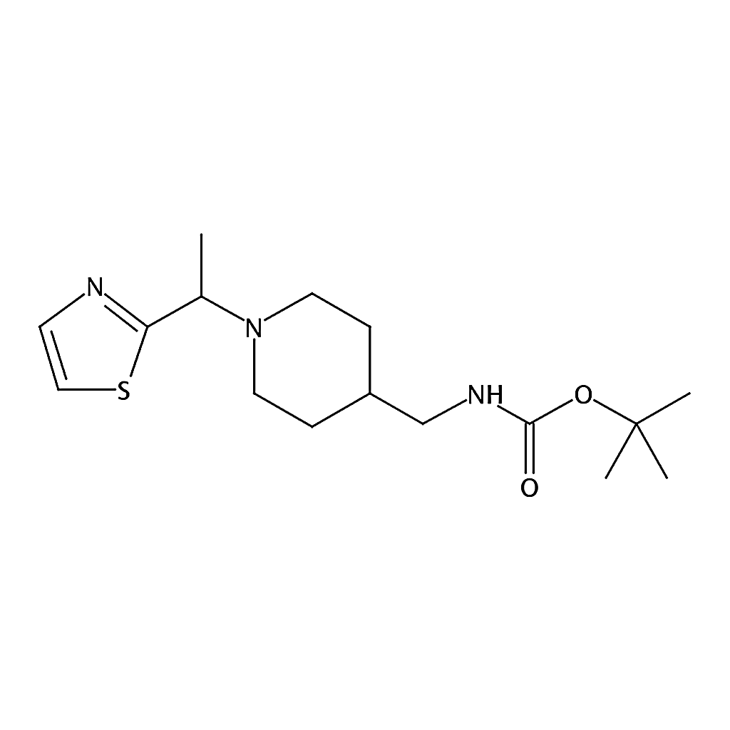 RHAWN tert-Butyl ((1-(1-(thiazol-2-yl)ethyl)piperidin-4-yl)methyl)carbamate