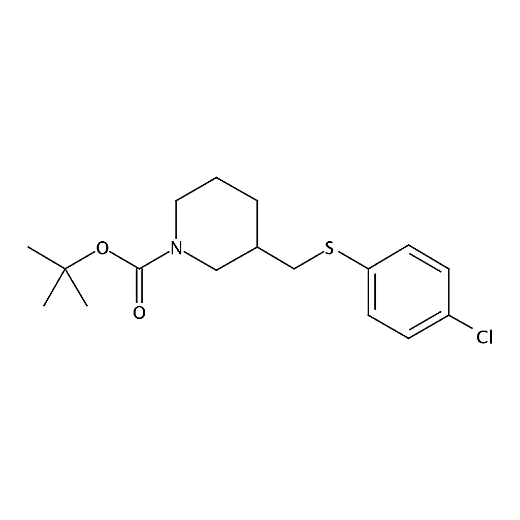 RHAWN tert-Butyl 3-(((4-chlorophenyl)thio)methyl)piperidine-1-carboxylate